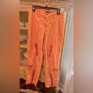 Ralph Lauren Orange Cargo Pants with Utility Design